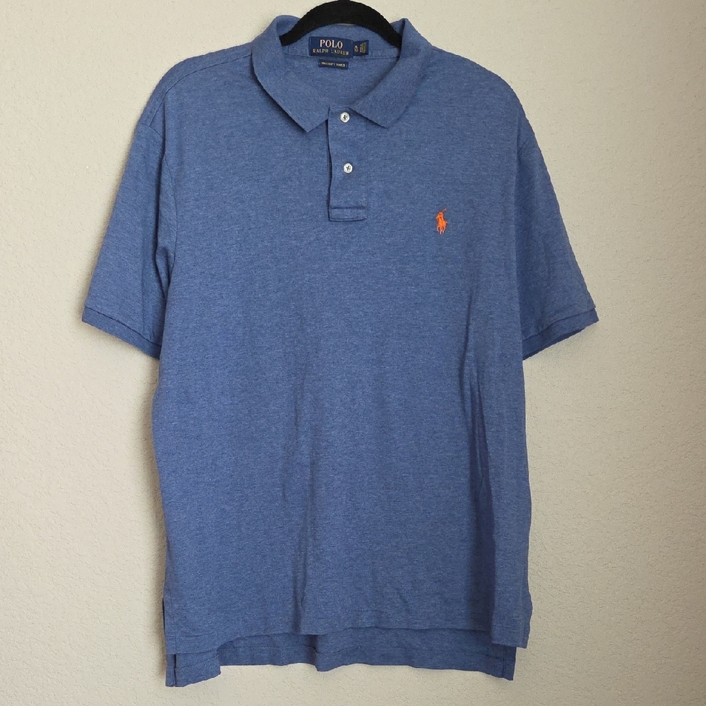 Polo by Ralph Lauren Men's Heather Blue Polo Shirt